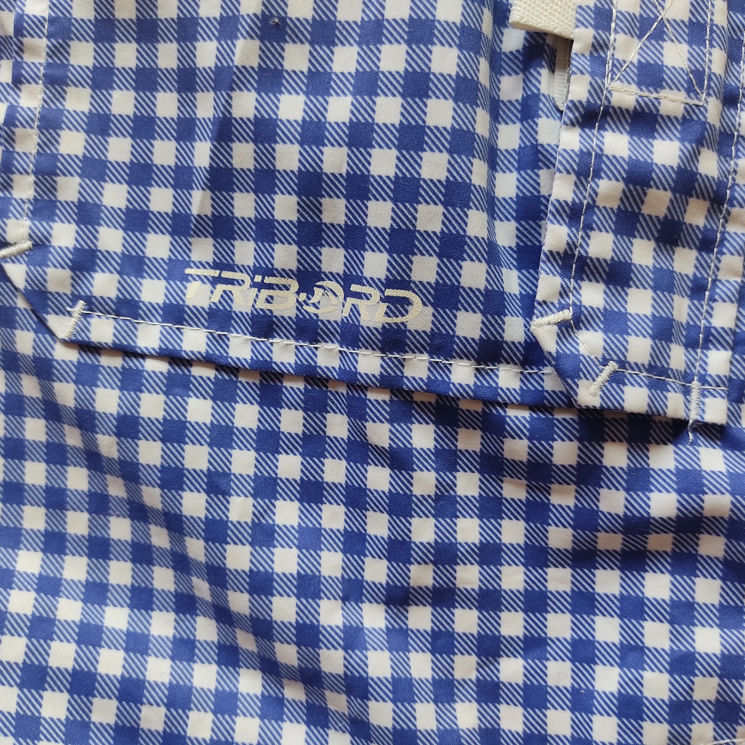 Blue and white checkered swimsuit for boys. Size 8 years – photo 4